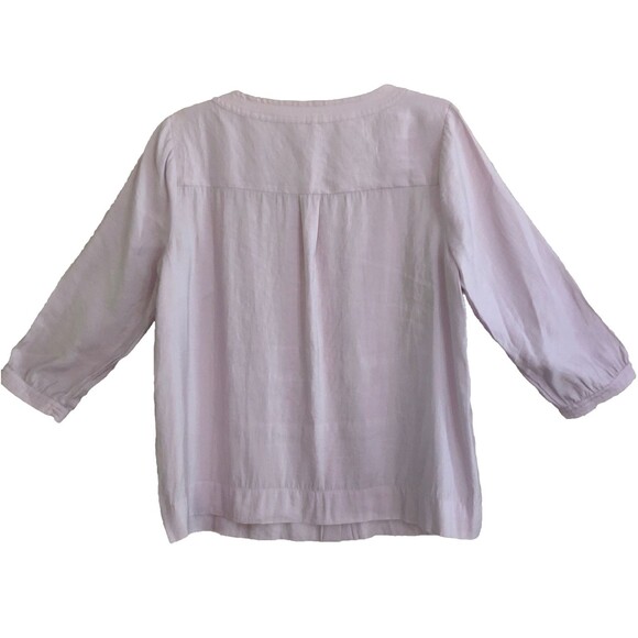 J. Jill Pale Orchid Square Neck Blouse Womens Sz M Button Front ¾ Sleeves Modal - Picture 7 of 14